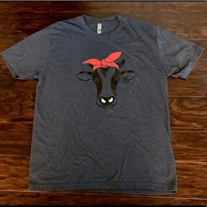 🐮Cow Bandana Shirt! Size Large $8
